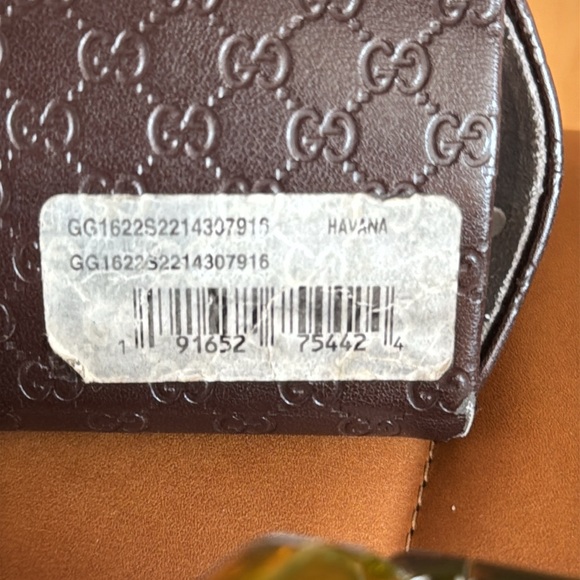 Gucci unisex Men’s Women’s Havana Aviator Sunglasses case and Gucci lens wipe - Picture 8 of 9